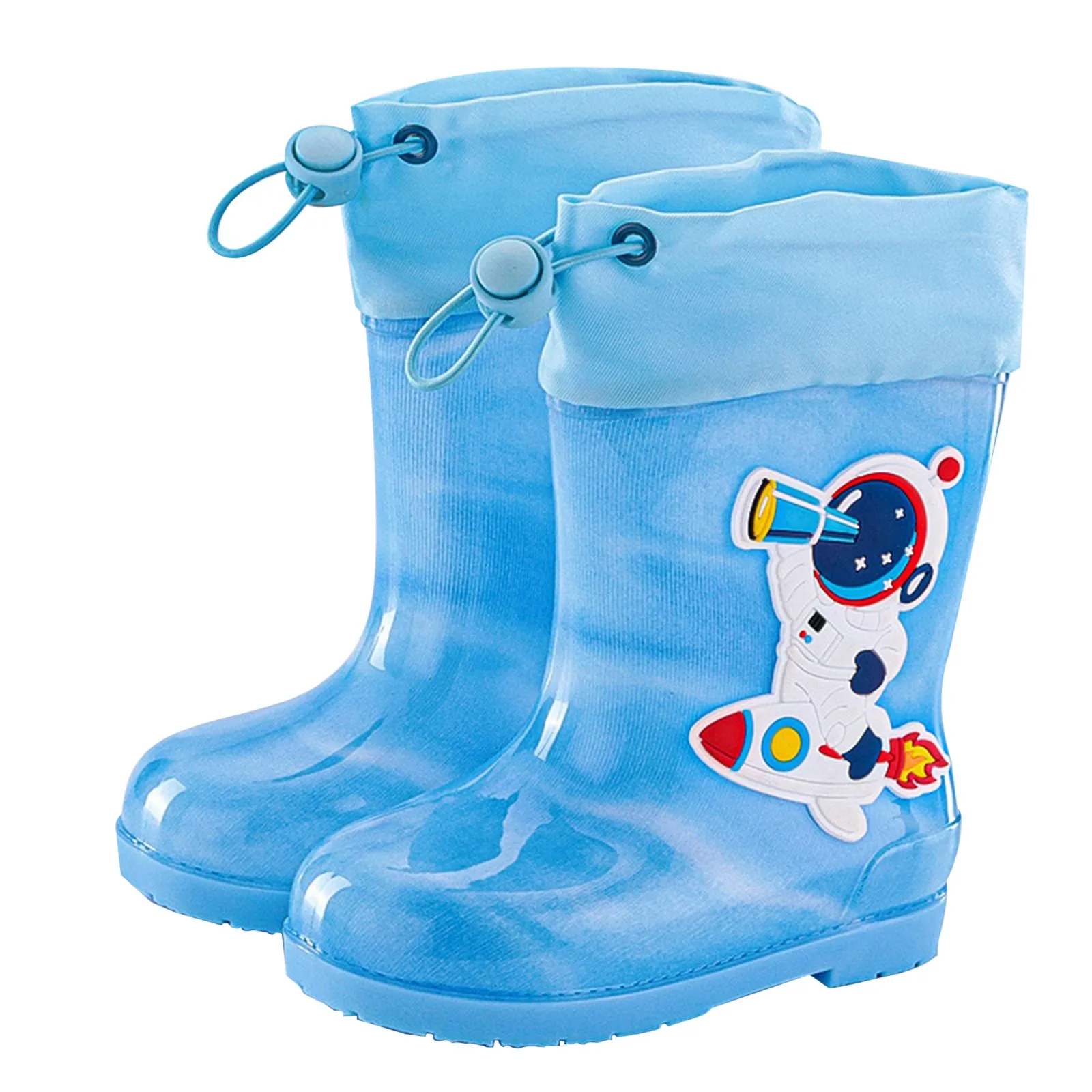 Children\'s Rain Shoes 2024 New Galoshes Cartoon Boys And Girls Baby Cartoon Rain Boots Non Slip Water Shoes Kids Mid Calf Boots