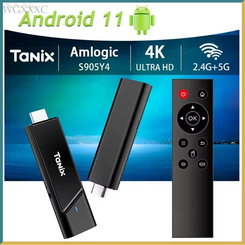 TANIX Smart TV Box Android 11.0 TV Stick Amlogic S905Y4 Allwinner H313 2 ГБ 16 ГБ Dual WIFI TV Dongle Set Top Box Медиаплеер TANIX Smart TV Box Android 11.0 TV Stick Amlogic S905Y4 Allwinner H313 2 ГБ 16 ГБ Dual WIFI TV Dongle Set Top Box Медиаплеер