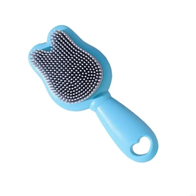 581F سيليكون الشعر الغسيل تدليك حمام فرشاة حمام الطفل فرشاة فروة الرأس مدلك طفل رضيع رئيس الغسيل الطفل الضروري #3