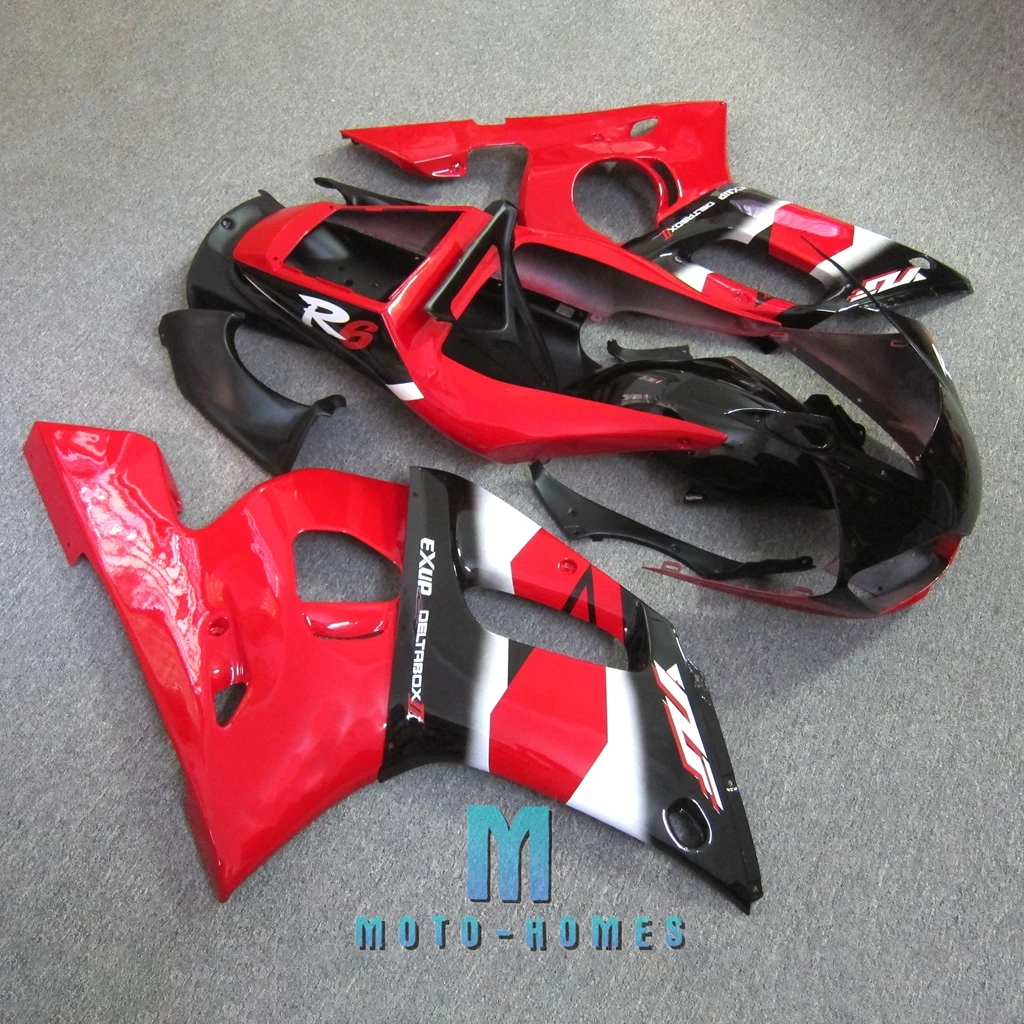 100% Fit Injection Bodywork for YAMAHA R6 1998 1999 2000 2001 2002 YZFR6 98-02 Fairing Motorcycle Bodywork Red Black ABS Plastic