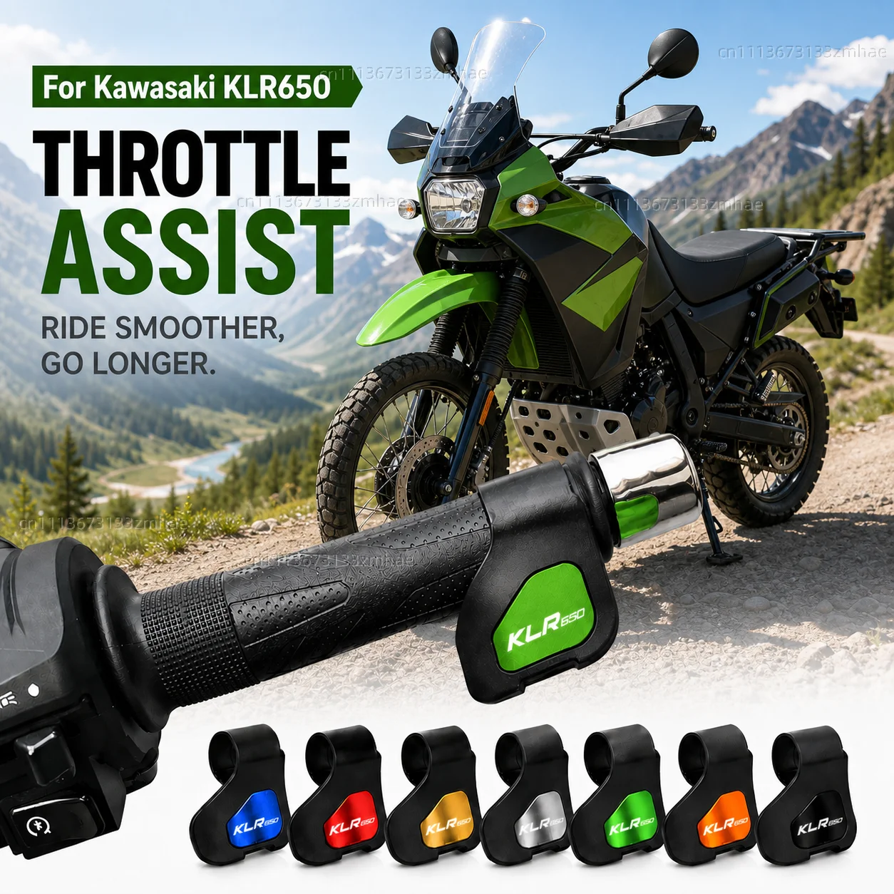 For Kawasaki KLR650 KLR 650 KLR250 250 Motorcycle Throttle Assistant Clip Labor Saver Acceleration Labor-saving Auxiliary Handle