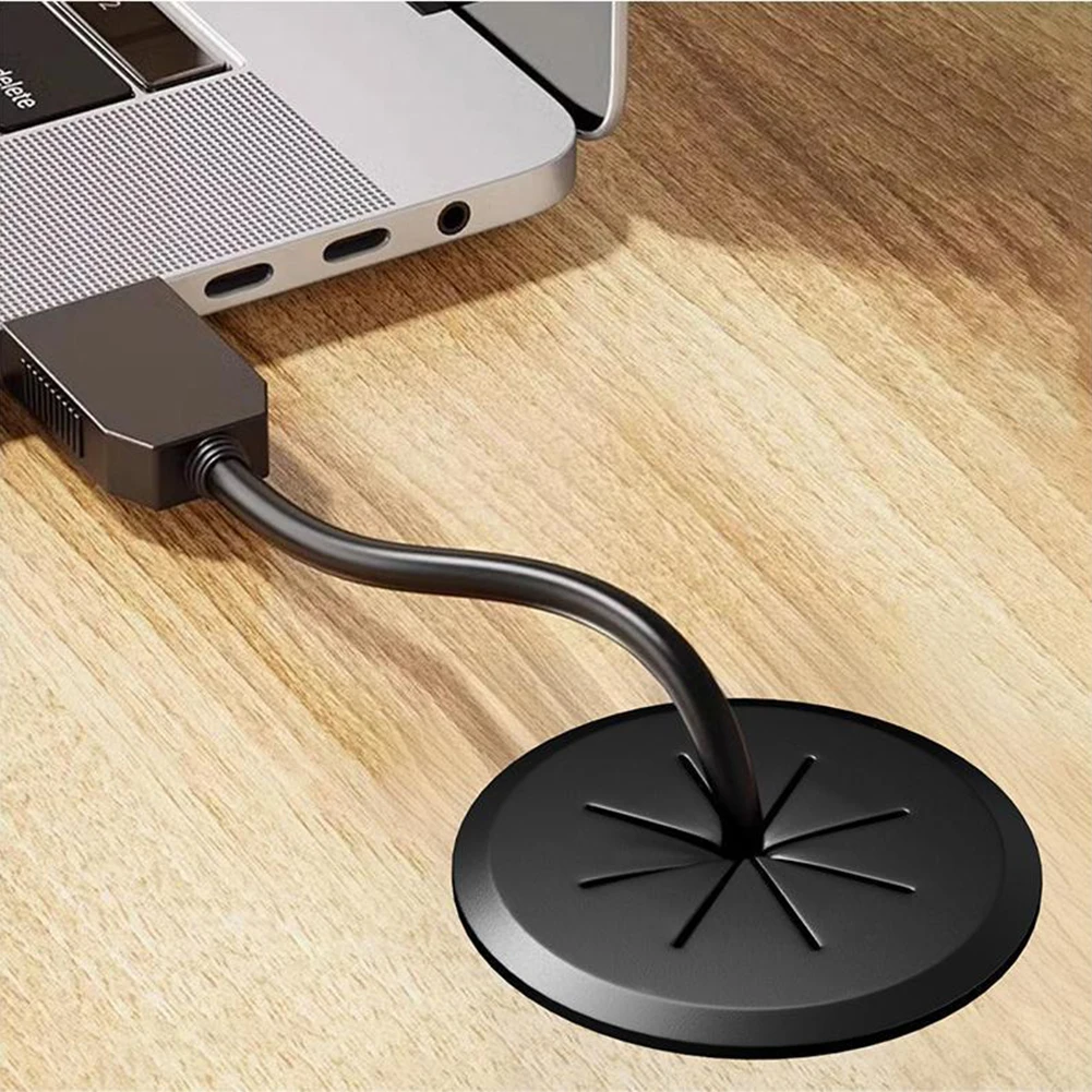For Gaming Desk Cable Management Cable Management Solution Black Easy Installation Wire Cover Self-Adhesive Installation