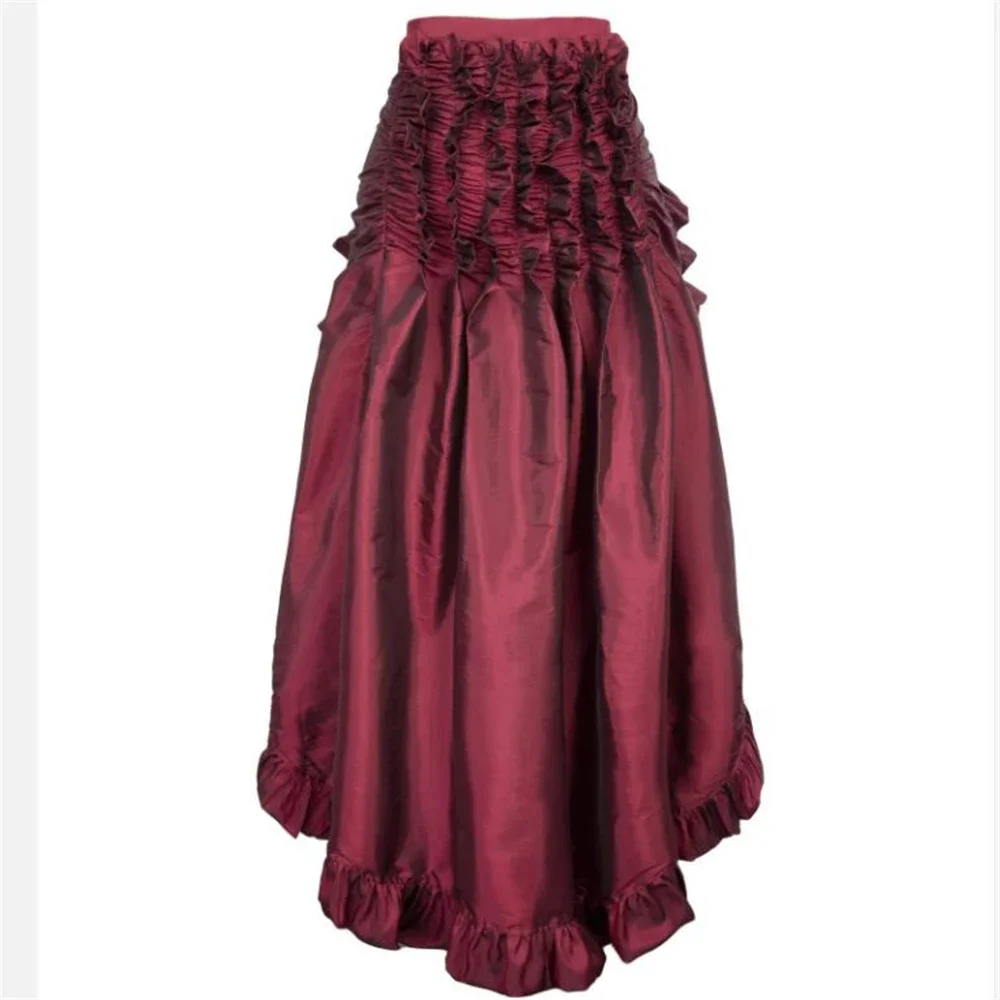 البوب الأوروبية الأمريكية الإناث البخار الشرير القوطية تنّورة ملفوفة فيكتوريا كشكش القراصنة تنورة فستان التنانير ملابس الحفلات القوطية