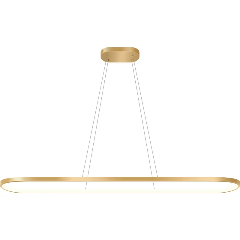 Moderne minimalistische LED-hanglamp ovaal kantoor conferentie studio hanglamp bar restaurant woondecoratie verlichting - afbeelding 2