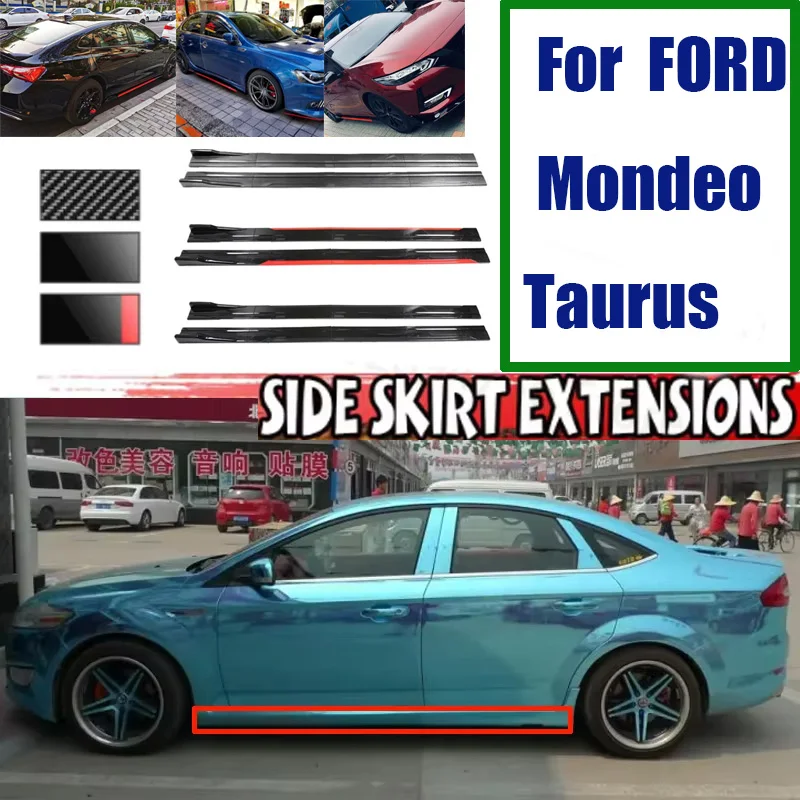 

FOR FORD Mondeo Taurus 2M Car Side Skirt Extension Plate Lip Separator Bumper 2.18M Racing Side Spoiler