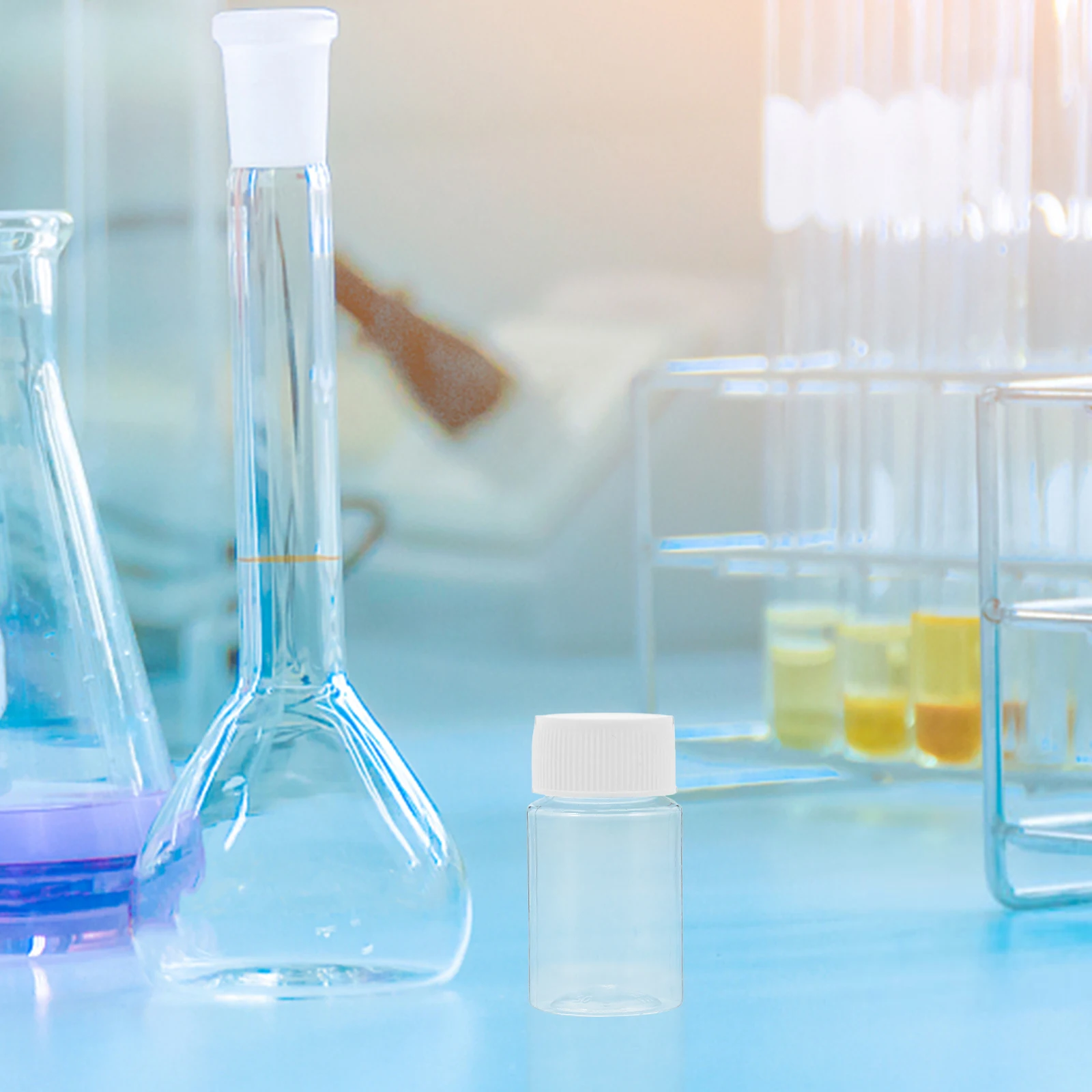 

10pcs Wide Plastic Bottles Screw Caps Empty Containers For Solid Powder Liquid Sample Reagent Bottle