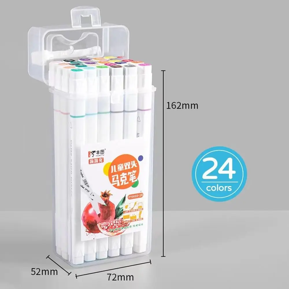 Highlighter Paint Marker Set Supplies Stationery 12-48 Colors Comic Sketch Marker Sketching Plastic Paint Manga Brush Students