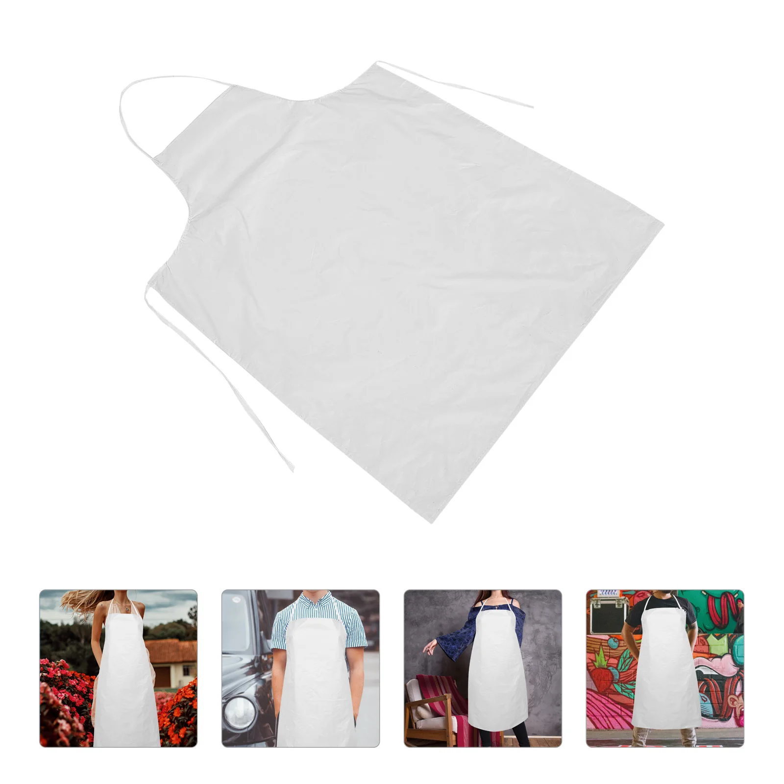 

Waterproof Apron Oil Stain Resistant Kitchen Work Adjustable Home Cleaning Dish Washing Adult Chef Protector Waterproof Apron