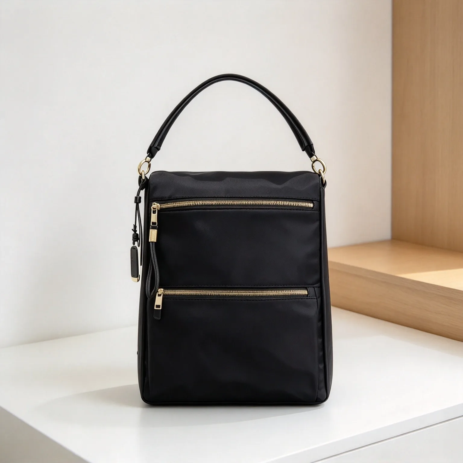 Women’s Convertible Tote Backpack, Casual Multi-use Laptop Handbag for Daily Work