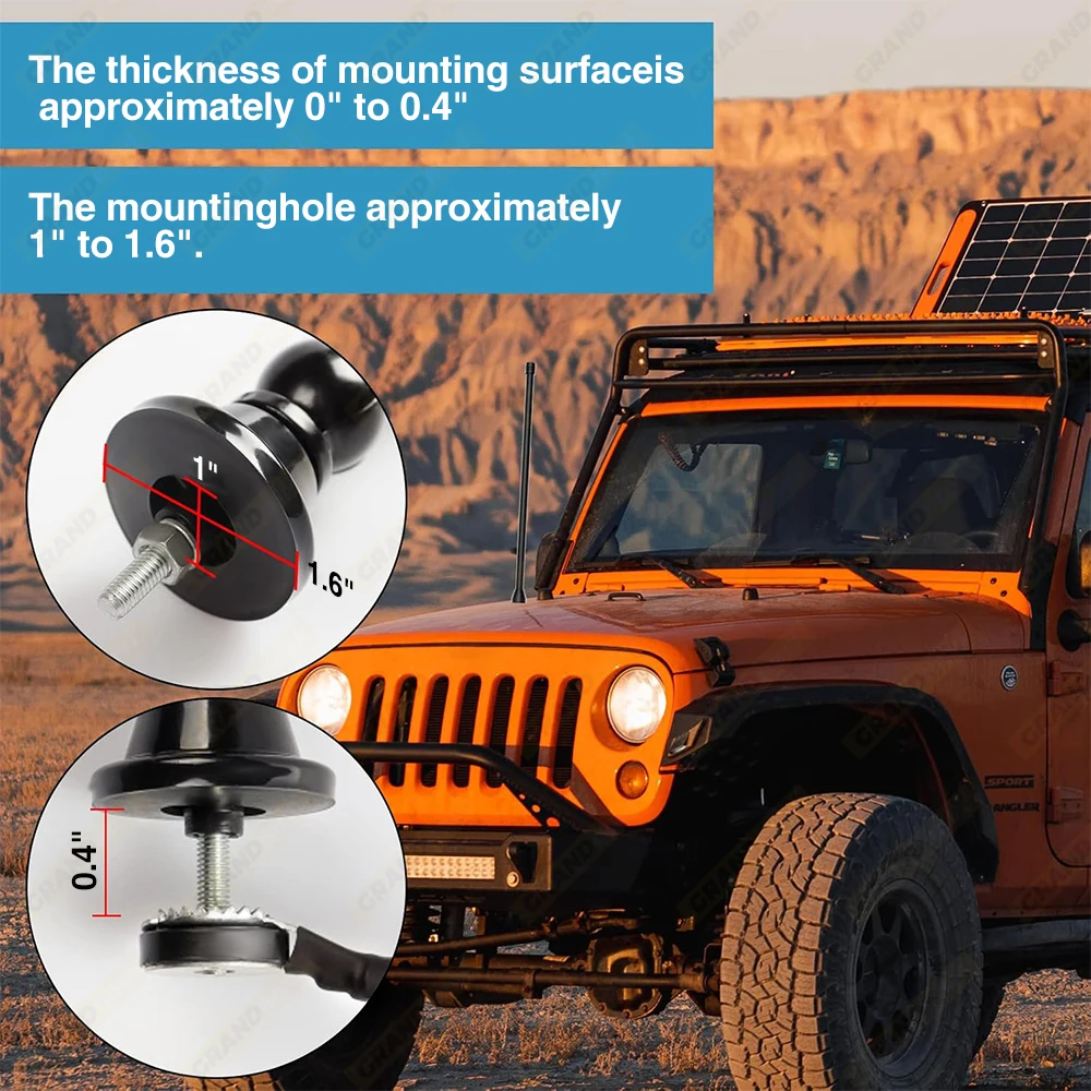 العالمي البحرية راديو هوائي AM/FM مقاوم للماء لعربة جولف ATV UTV RV شاحنة حفارة جرار RVR يخت إشارة مرنة