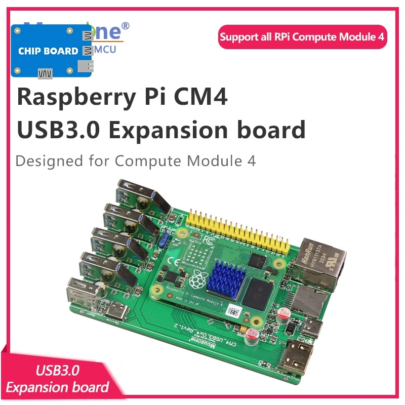 

Плата расширения CM4 USB3.0 Вычислительный модуль Raspberry Pi 4-й базе VL805 PCIe к USB3.0 5G