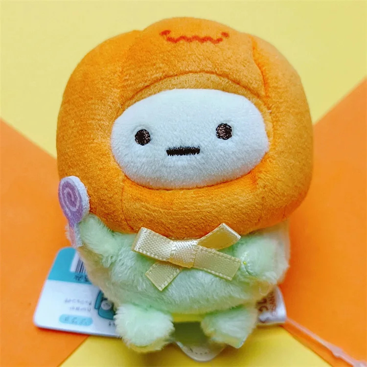Kawaii Mini Corner Creatures Halloween Turn Into Pumpkin Ghost Shrimp Stuffed Plush Toy Pendant Keychain Gift
