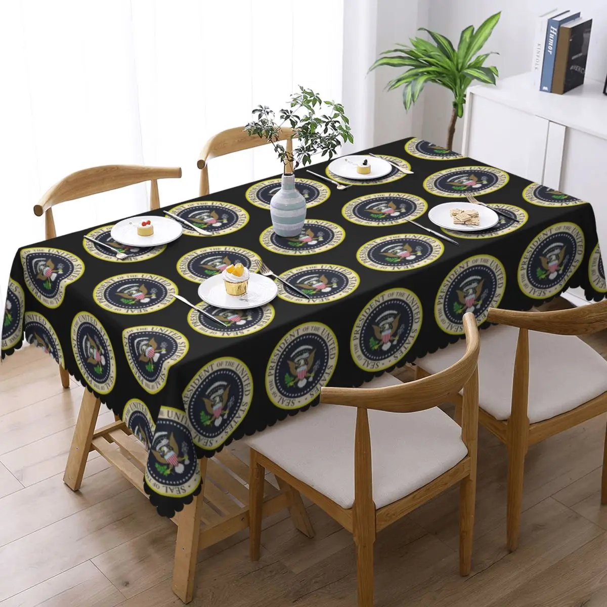 Seal Of The President Of The United States Customized Rectangular Tablecloth Oilproof Table Cover for Festival Party Table Cloth