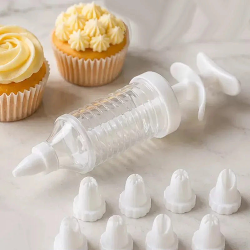 Diy Handmade Mold Gun Press Kit, Craft Squeezer Extruder Syringe, Art Decor Set for Clay Resin Paint DIY Crafts
