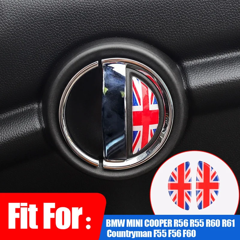 For BMW MINI COOPER R56 R55 R60 R61 Countryman F55 F56 F60 2pc 3D Crystal Epoxy Car Interior Door Pull Handle Stickers Car Stuff