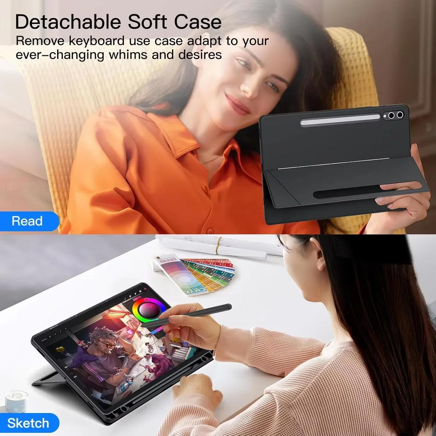 Detachable Case With Keyboard For Samsung Galaxy Tab S11 Ultra 14.6