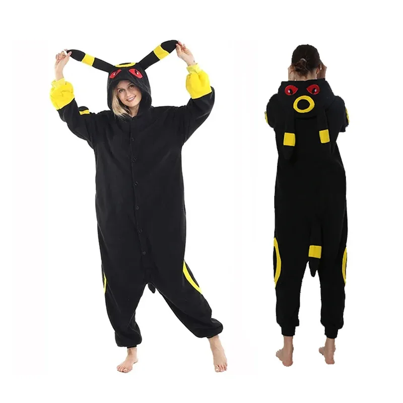 Disfraz de Cosplay de dibujos animados de Umbreon para mujer, monos de Anime Kigurumi Pokenon para adultos, ropa de casa Kawaii, mono de Navidad y Halloween