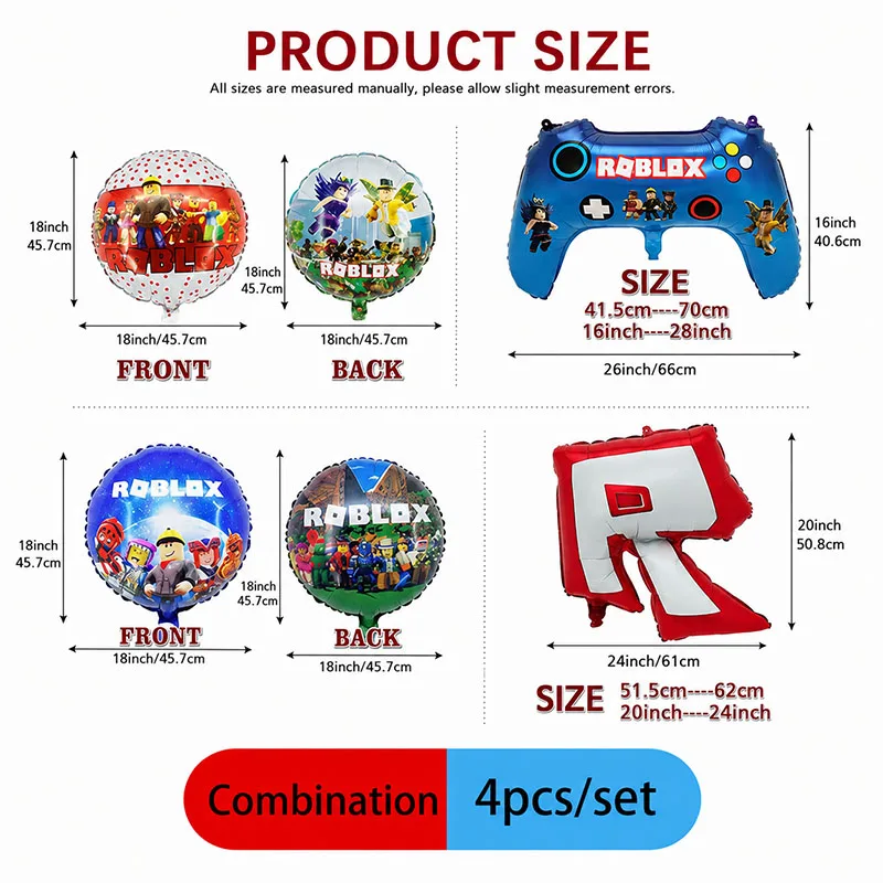 Roblox-Cartoon-Animations-Thema Geburtstagsfeier Outdoor Indoor Dekoration Aluminiumfolienballon Feier Geschenk Dekoration – Detail 3