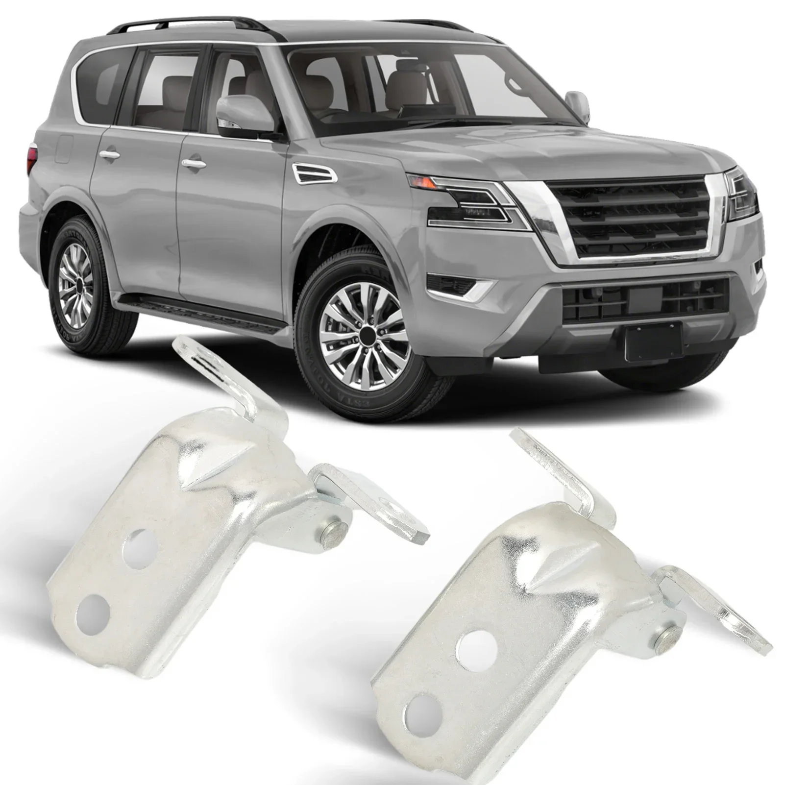 4 PCS Front Upper & Lower Door Hinge Compatible with Nissan Frontier Sentra Titan Armada Altima Maxima