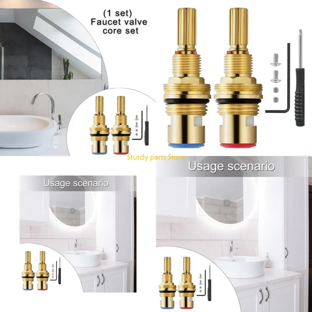 

Катушки для горячей и холодной воды 97QC, устойчивые к капанию, сменные клапаны для смесителей, латунные керамические картриджи