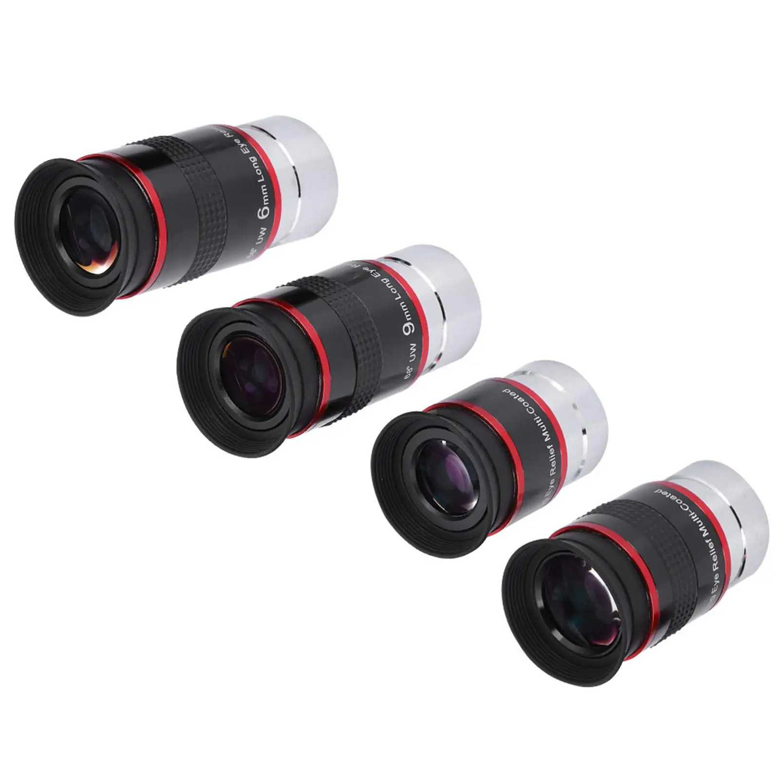 1.25-Inch 68° Ultra Wide Angle FMC Eyepiece Set - 6mm, 9mm, 15mm, 20mm for Astronomy Telescope & Monocular