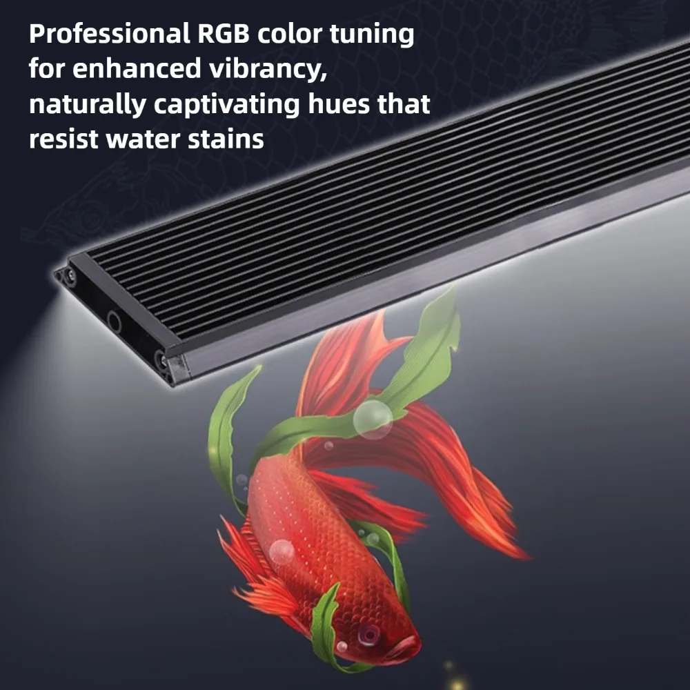 

Aquarium LED Light Bar 2ft/3ft /4ft Full Spectrum Tri-Primary Color Enhance Parrot Koi Hair Color Submersible Fish Tank Light