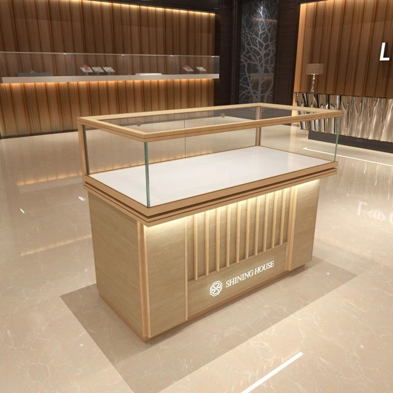 Glass Jewelry Showcase Jewelry Display Stand Gold Diamond Counter Mobile Phone Showcase Product Showcase Customization