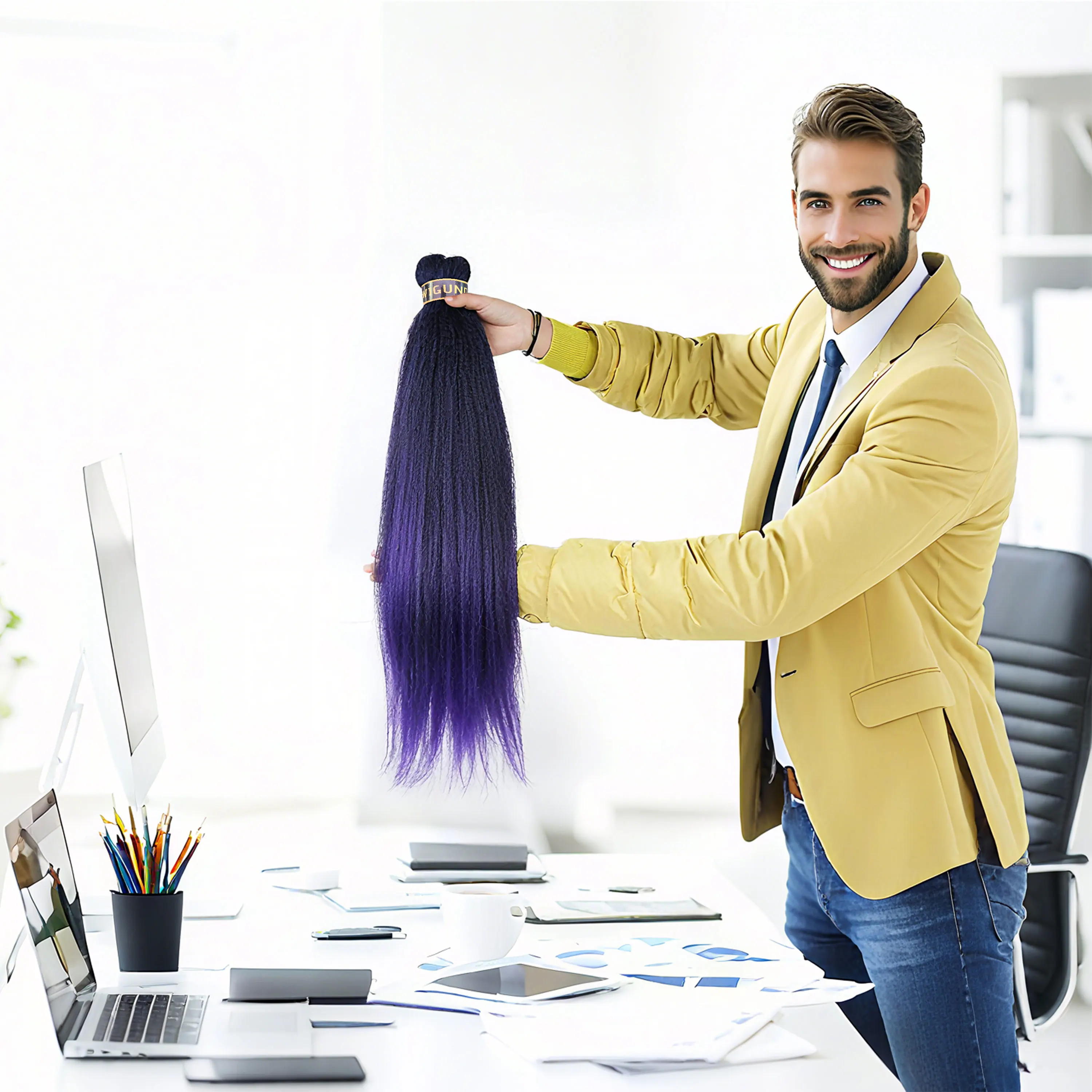 Long Purple Braidin… - image