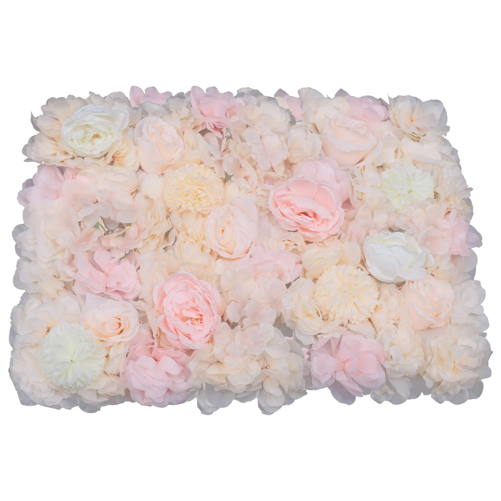 6 Pieces of Plant Flower Walls, Beautiful Peonies, Roses, Ping Pong Chrysanthemums, Candy Series, Champagne Color