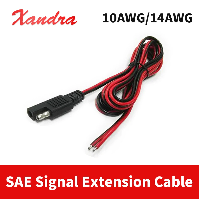 SAE Single Ended Male/Female Signal Extension Cable 10/14AWG Quick Disconnect Plug Cable For Solar Electrical Equipment Supplies