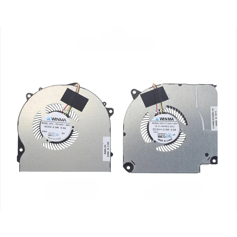 Z Laptop CPU GPU Fan EGC-77100V1-0AH For Hasee Z7M-CT5NA Z7M-CN7NA 6-31-NH5E2-202