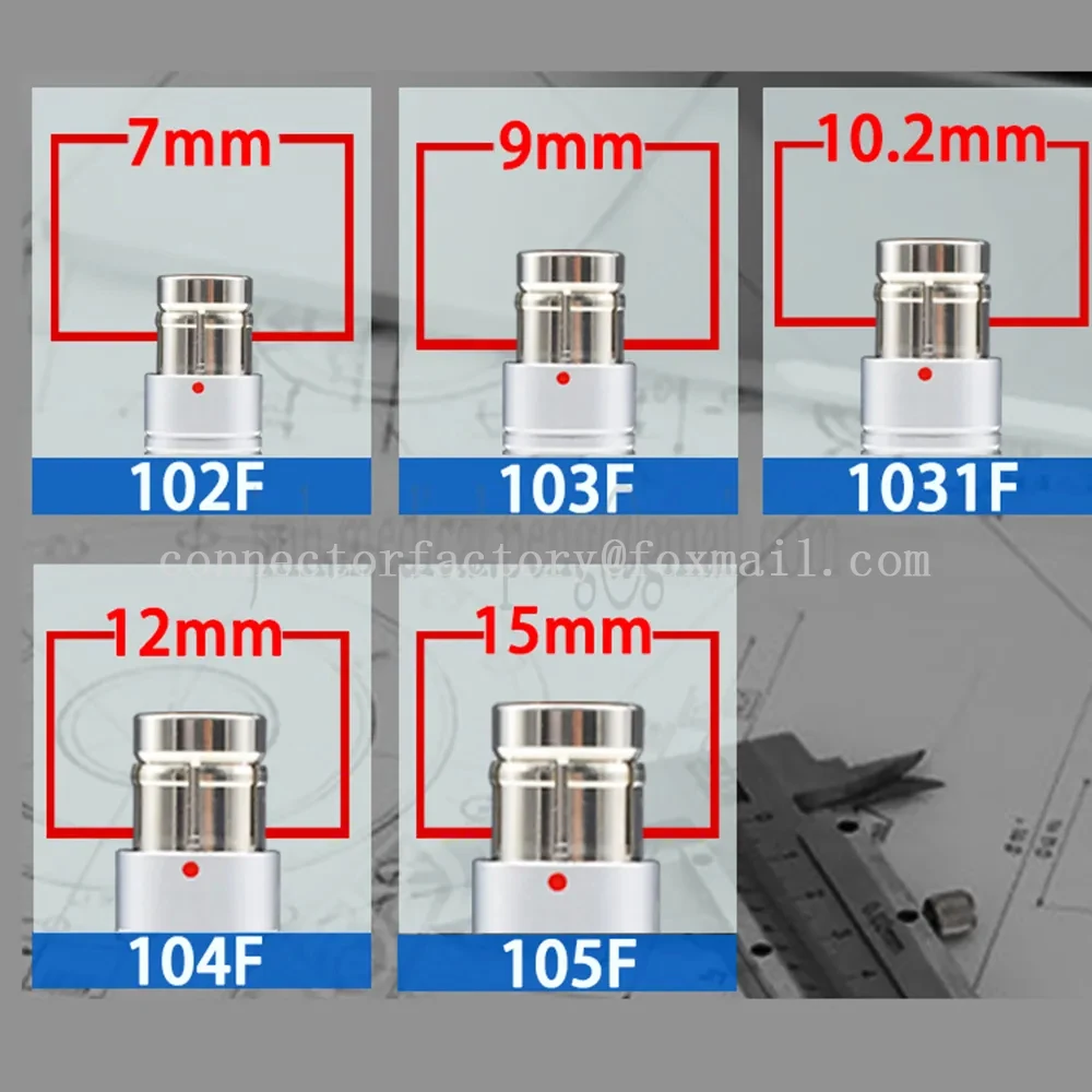 Compatible Fischer 102F 0F 2 3 4 5 7 9Pin Push-pull Self-locking Male Plug Connector Welding High Flexibility And Shielded Cable