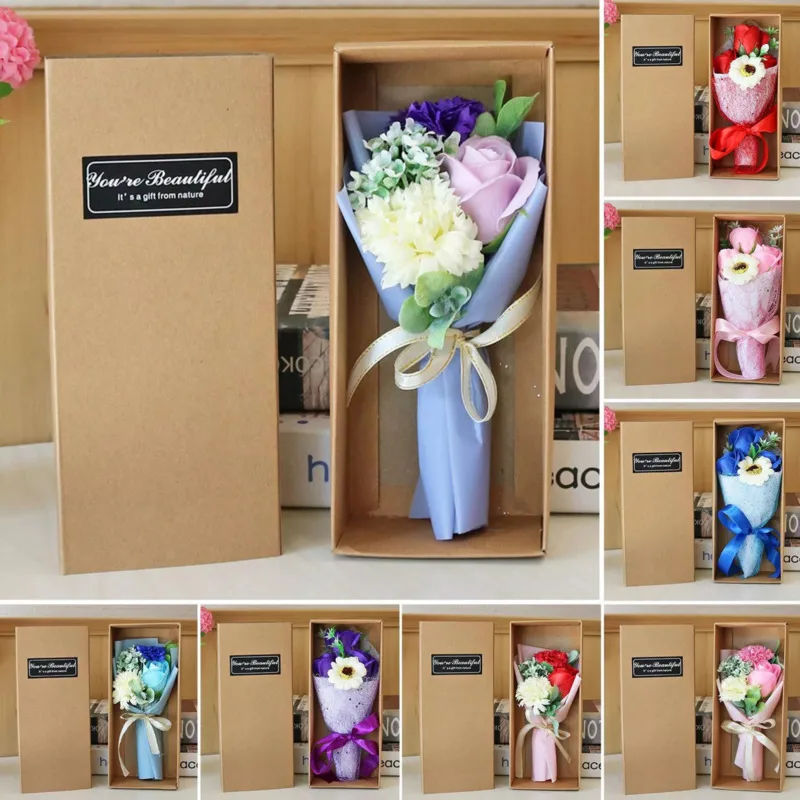 

Simulation Rose Soap Bouquet Gift Box Mother's Day Carnation Artificial Flower Bouquet Valentine's Day Wedding Holiday Gift