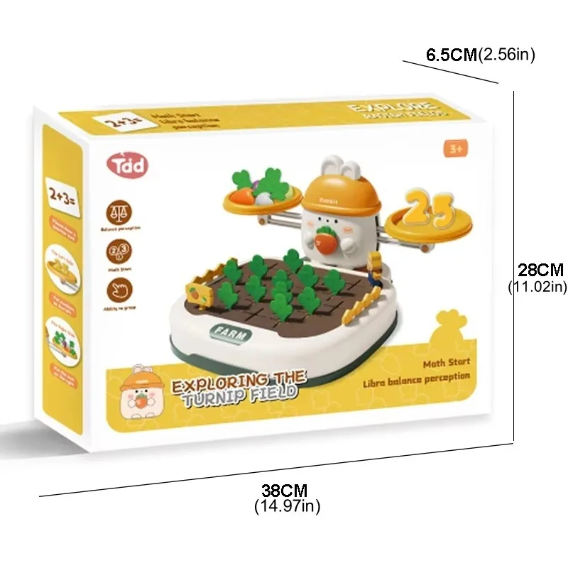 어린이 지능 디지털 밸런스 장난감, 컬러 인지 매칭, 사고 훈련, 조기 교육 장난감, 2 인 1 당근 풀링