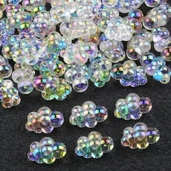 10pcs Acrylic Transparent AB Colour Big Clouds Spcer Loose Beads For Jewelry Making Bracelets Necklaces DIY Craft Accessories
