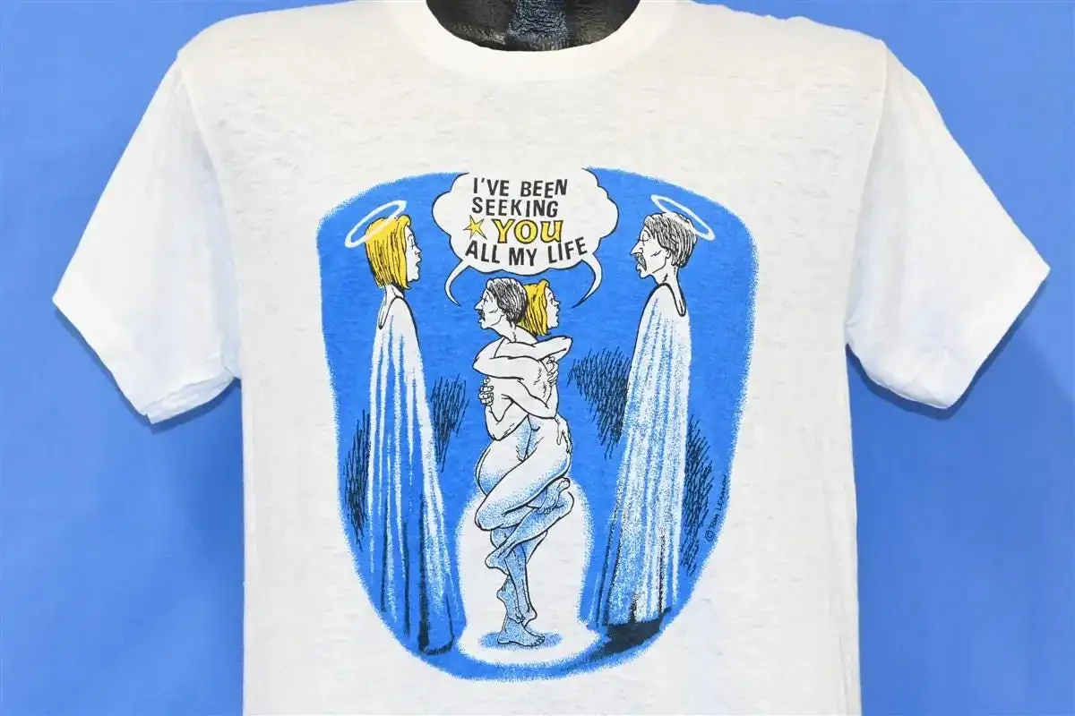 70s I ve Been Seeking You All My Life Cartoon Illustration Tom Leamon T Shirt Medium