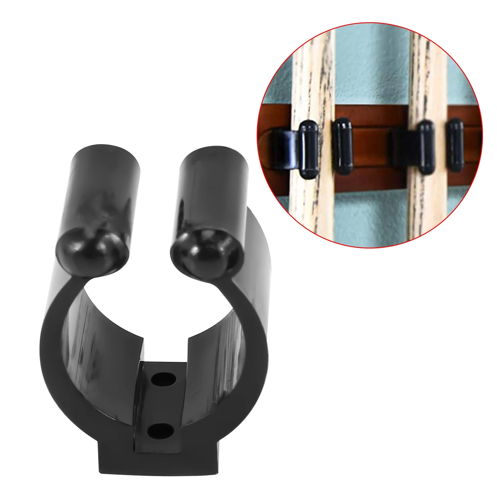 ABJM-12 Pieces Regular Fishing Pole Rod Holder Storage Clips Rack 2 Style & 6 Pcs Each Style- Big For Hold Handle, Small For Hol