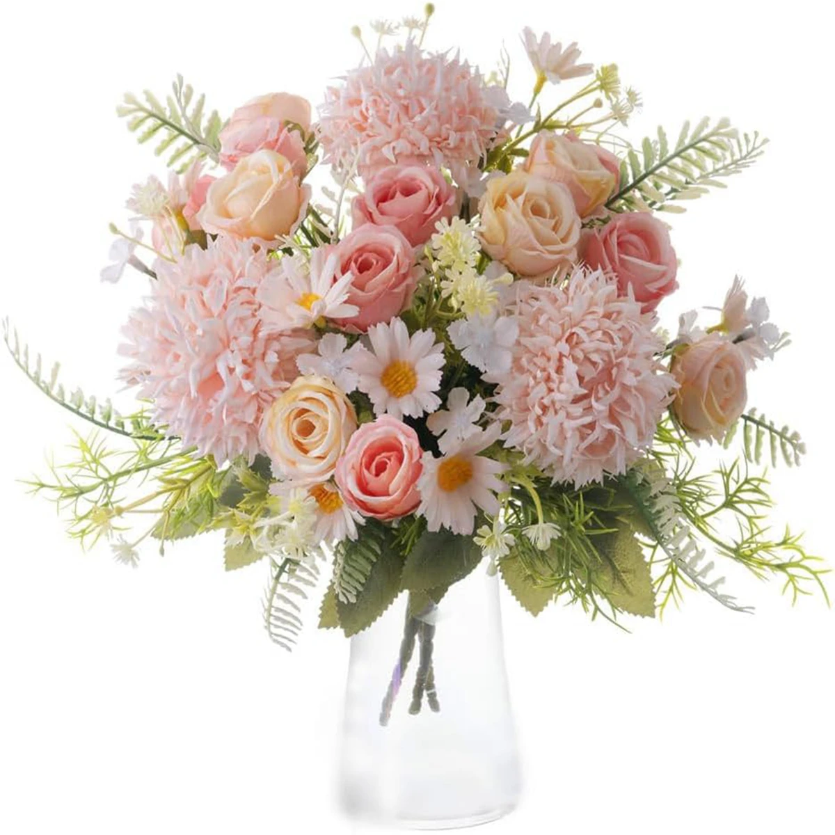 1/3PCS Künstliche Blumen Hochzeit Hause Raum Dekoration Brautstrauß Garten Gefälschte Seide Rosen Hortensien Vase Diy Geschenk party Hof – Detail 5