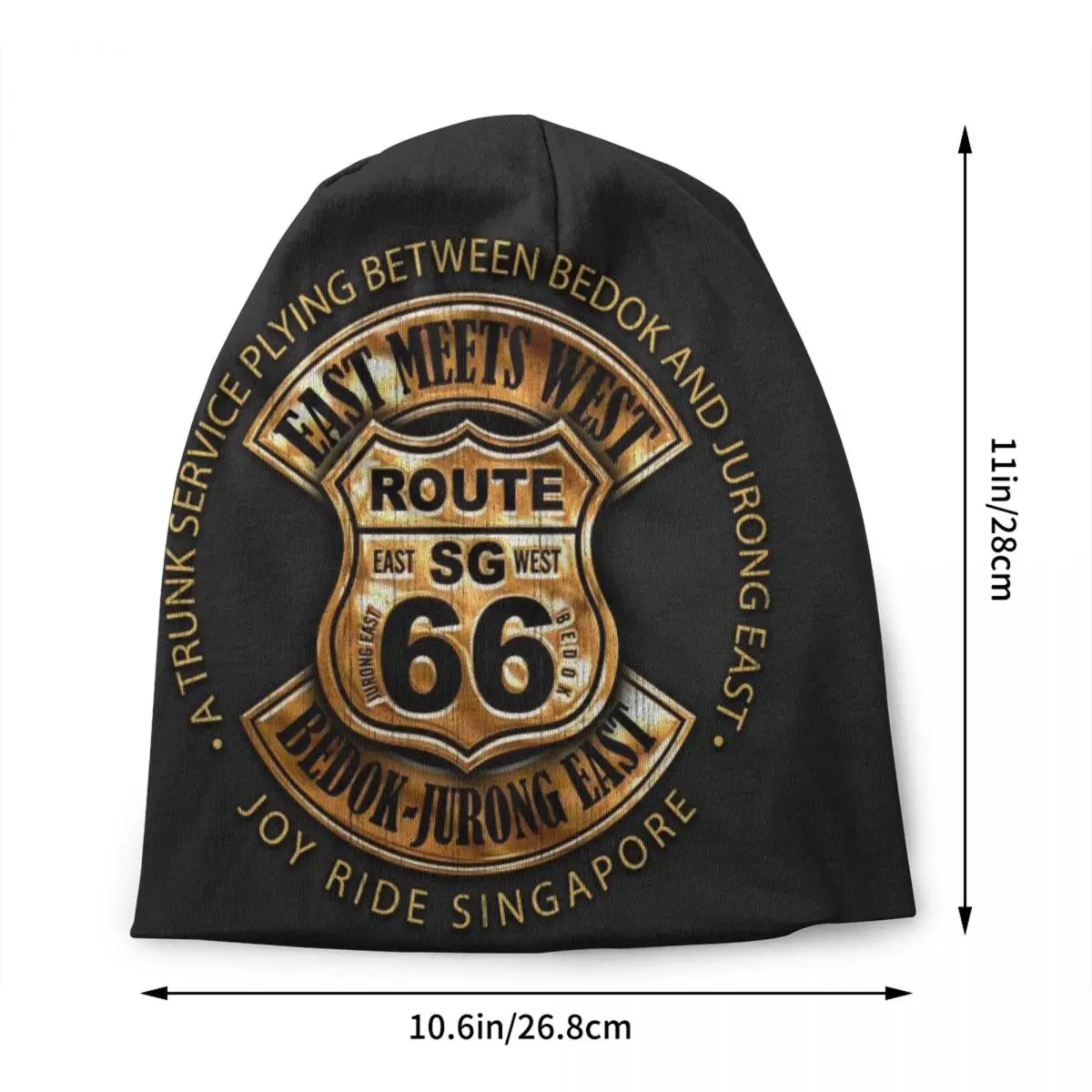 Custom Route 66 Biker Motorcycle Cruise America\'s Highway Beanie Cap Bonnet Femme Knitted Hats Outdoor Skullies Beanies Caps