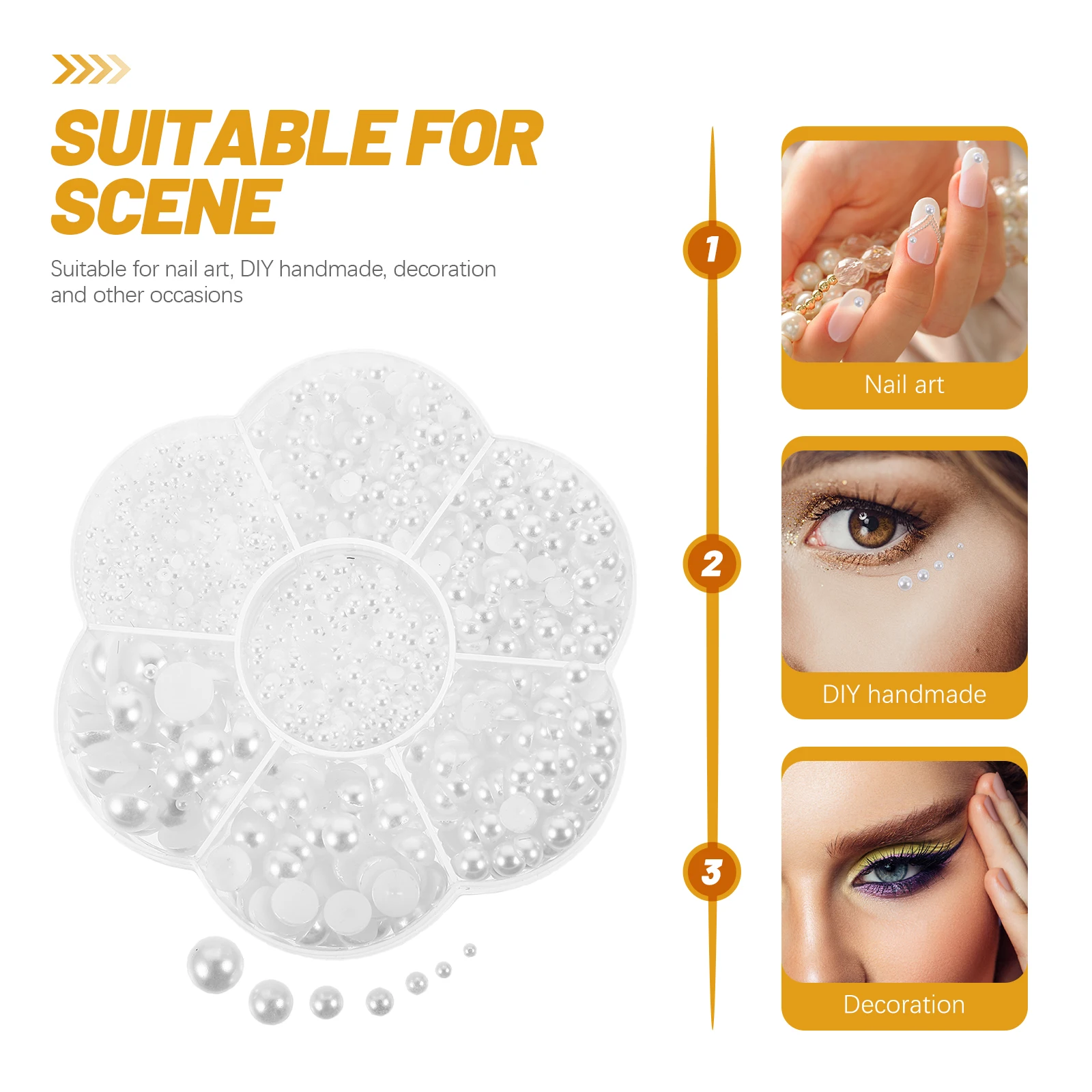 

1 коробка, многофункциональные нежные жемчужные подвески для ногтей, полукруглые искусственные жемчужины, аксессуары для ногтей для маникюра, жемчуг