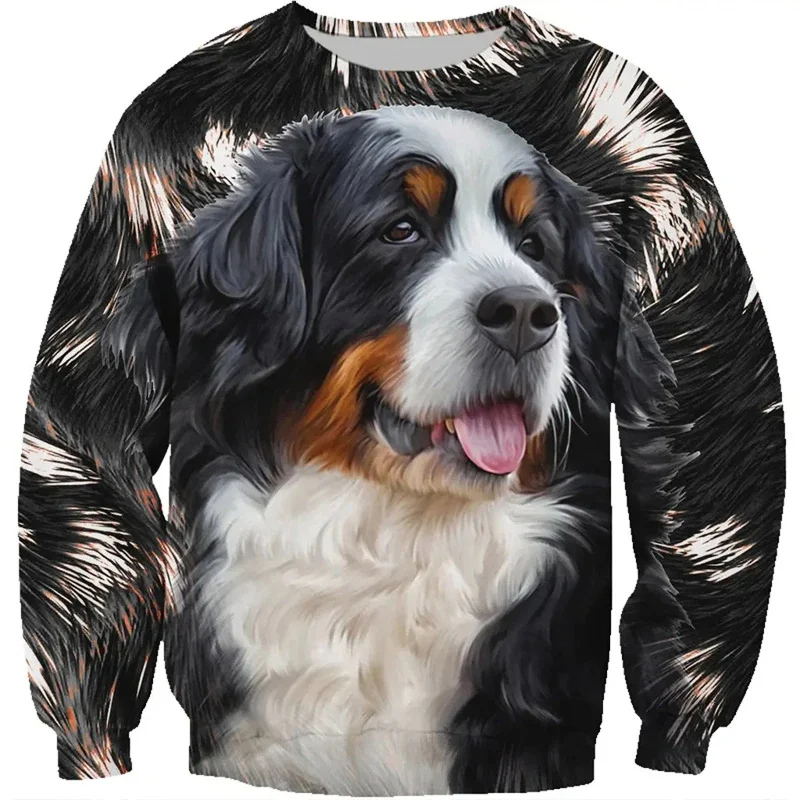 Cute Border Collie Beagle Dog 3D Print Hoodie For Men Animal Pattern Sweatshirt Long Sleeves Pullovers Casual Crew Neck Hoodies