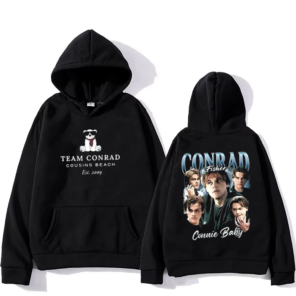 Team Conrad Bootleg Comfort Colors Conrad Fisher Hoodies The Summer Turned Pretty Tops Cousins Beach Movie Y2k Casual Streetwear