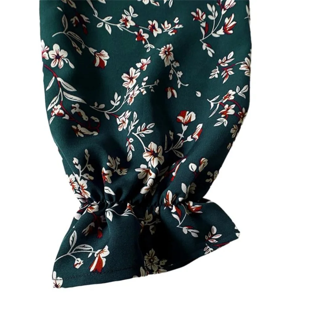 Plus Size 1XL-5XL Summer Women's Floral V-neck Printed Short-Sleeved Dress view 6