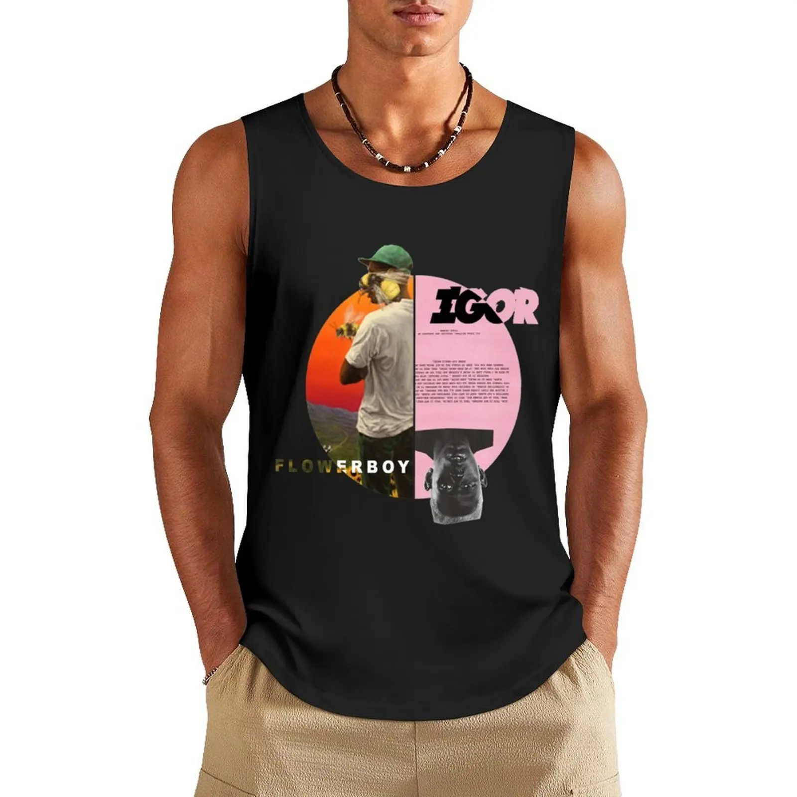 

Igor x flower boy Tank Top Top summer sports clothes for men t shirt Men's gym clothing