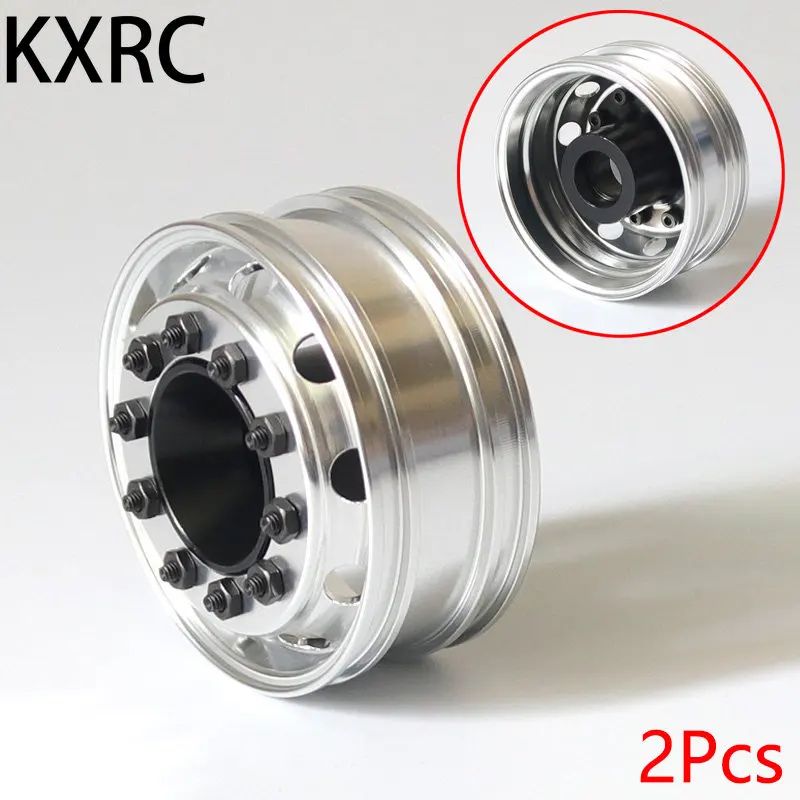 

Metal Front Narrow Wheel Hub for 1/14 Tamiya RC Truck Trailer Tipper Scania 770S Benz Actros 3363 Volvo MAN TGX LESU Rim Part