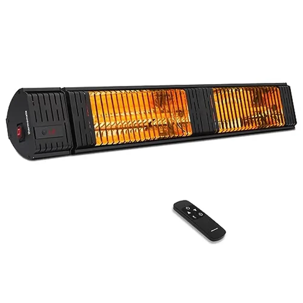 

Infrared Electric Patio Heater 3000W Carbon Fiber Heating Outdoor/Indoor Porch Deck Garage with Remote 24 Hours Timer Hard Wired