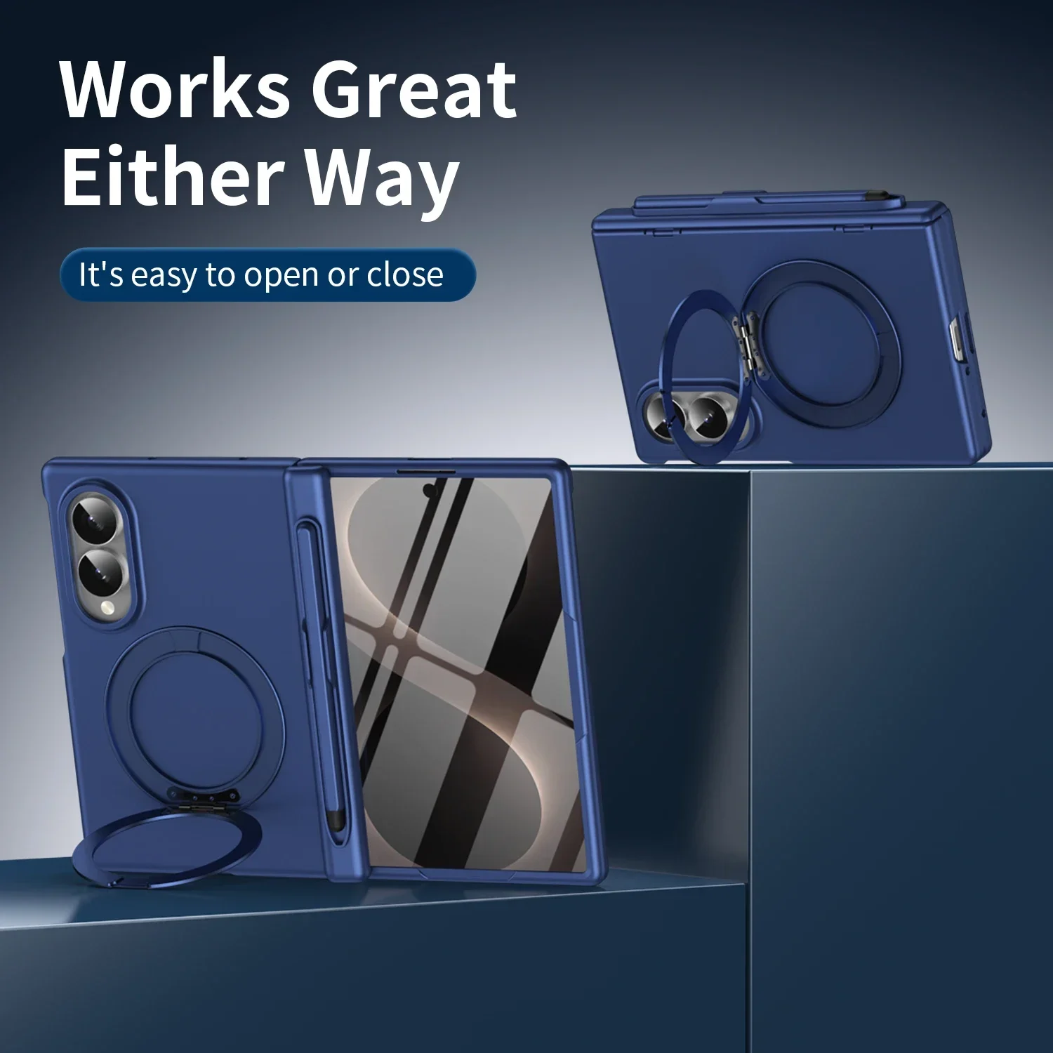 for Samsung Z Fold 8 Fold 8 ultra 7 6 5 4 360 Rotating Magnetic Bracket Shell Film Integrated Case Shockproof for Magsafe Cover