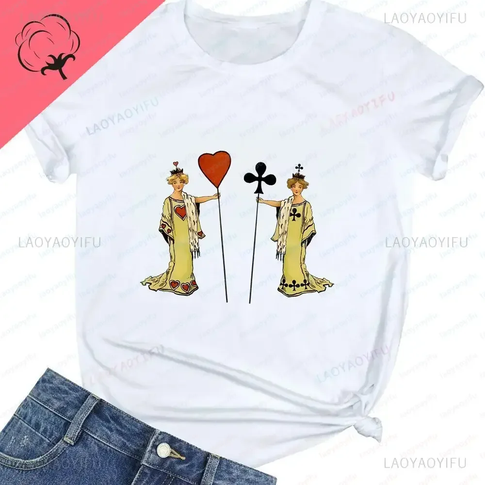 Lucky Poker, Gambler, Poker Enthusiast Short-Sleeved Shirts for Both Men and Women, Cotton T-Shirts