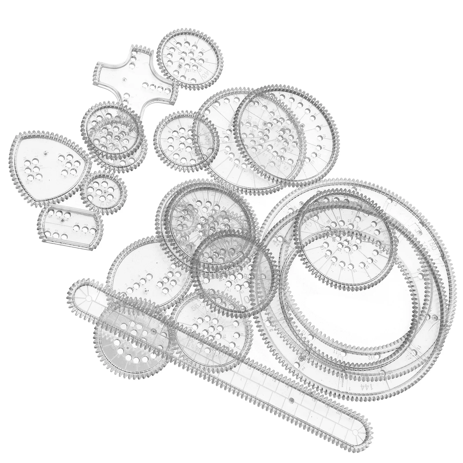 22pcs Art Drawing Template Set For Creative Painting Ruler Kit Colorful Geometry Stencil Educational Craft Activity Tool