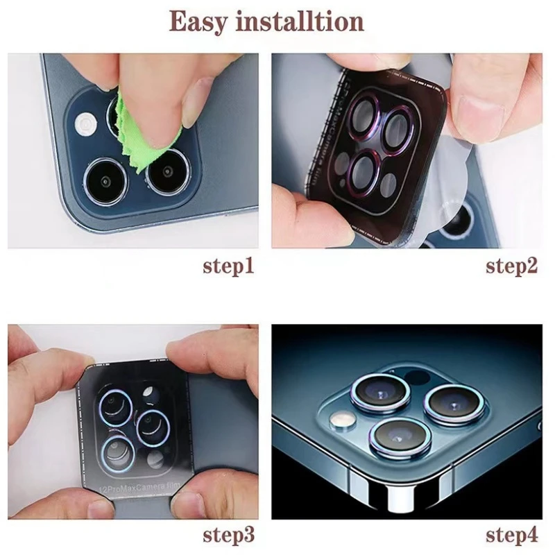 Metal Ring Lens Glass for iPhone 15 16 Pro Max 15pro Alloy Camera Protector Back Lens Film Cap Cover with Positioner image 6
